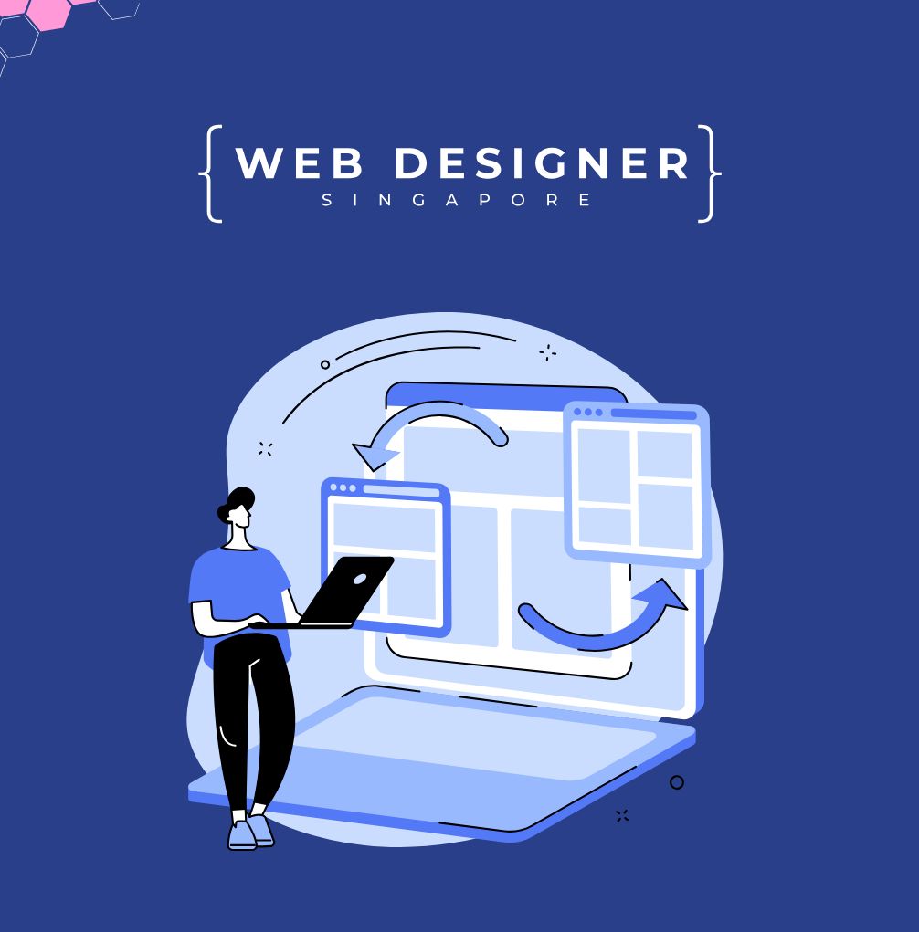 Freelance web designer working on website project in Singapore