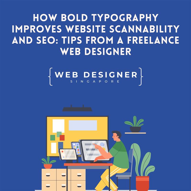 Singapore freelance web designer working on typography layout