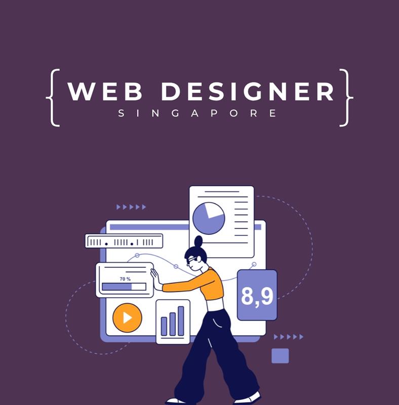 Grid-based website layout design example by freelance web designer Singapore